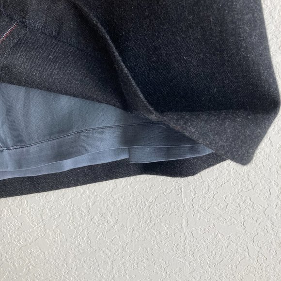 Wool Elastic-Waist Midi A-Line Skirt - Picture 3 of 4